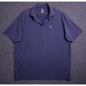Rhoback Shirt Men 2XL Blue Perform Golf Polo Collared Short Sleeve‎ Tennis EUC